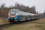 50 Jahre Rostocker S-Bahn Hamster 442 837-1 als S1(Warnemünde-Rostock)bei der Einfahrt in Rostock-Lichtenhagen.08.02.2025
