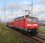 Na nu 143 564-3 als S1? von Gstrow nach Warnemnde bei der Einfahrt im Rostocker Hbf.eigentlich fhrt ja nur die S2 Gstrow-Warnemnde.19.10.2011 