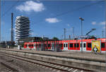 Hochhaus am Bahnhof -    Beispiel Bietigheim-Bissingen: Immerhin 70 Meter hoch ist das Sky-Hochhaus, das 2016 fertiggestellt wurde und in der Hauptsache Wohnungen beinhaltet.