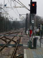 Derzeitiges Saarbahn-Streckenendein Heusweiler.