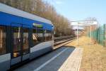 Stadtbahnwagen 1019 als Messesonderverkehr anlsslich der 60.