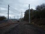 Hier soll die Saarbahn in einigen Jahren weiter nach Heusweiler fahren.(28.11.09)