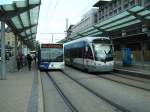 Saarbahn und Bus.