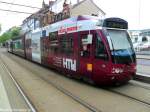 HTW Saarbahn an der Haltestelle Saarbrcken Landwehrplatz.