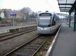 Saarbahn Triebwagen 1005 in Sarreguemines (Saargemnd).