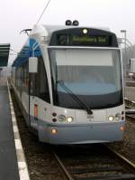 Saarbahn Triebwagen 1005 in Sarreguemines (Saargemnd).