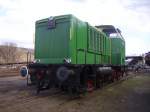 Lok V65 der Brohltalbahn steht im Gterbahnhof Brohl am 2.4.10