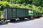 Gepckwagen der BEG Nr. 118 (Baujahr 1918) angekuppelt hinter der D1 im Bf Brohl der Brohltalbahn - 28.05.2013