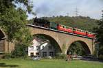 Brohltalbahn Dampf mit HSB 99 6101 am 02.09.2012  --  hier: Tnissteiner Viadukt im Sonnenlicht  --  Weitere Fotos siehe auch in meinem http://www.Schmalspuralbum.de/ unter  Rheinland-Pfalz > Brohltalbahn > BTE Dampfbetriebstage - September 2012 , bzw. http://www.schmalspuralbum.de/thumbnails.php?album=426