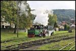 Da der erste Zug des Tages am 6.10.2024 stark frequentiert war, reichten die generell geplanten drei Personenwagen nicht aus.