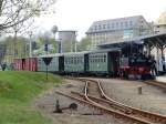 Anlässlich der Feierlichkeiten zu 175 Jahre Fernbahn Leipzig-Dresden stand auch 99 1574 unter Dampf.