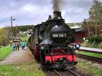 099 738 (99 1773) mit Zug 14315 in Neudorf (10. Mai 1992)