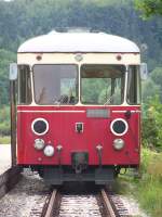 Treibwagen T33 im Haltepunkt und vorlufingen Endpunkt der Hrtsfeld Bahn, Sgnmhle Hp. Die Hrtsfeld-Museums-Bahn HMB in der ich ein stolzes Mitglied bin, ist zurzeit mit dem weiterbau der Strecke beschftigt. Aufgenommen im Haltepunkt Sgmhle.