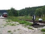 Diese Aufnahme entstand bei Weiche 2 der Hrtsfeldmusemsbahn (HMB) im Haltepunkt Sgmhle. Im Hintergurnd zusehen, der Triebwagen T33 der HMB. Aufgenommen im Sommer 2007