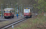 Schade, es hätte eine Parallelausfahrt werden können.
TW 187 011-2 nach Hasselfelde und TW 187 016-1 nach Harzgerode.
In Alexiabad  15.04.2017 16:35 Uhr.