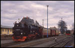 997240 rangiert am 21.3.1992 im Bahnhof Gernrode.