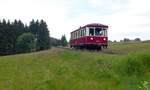 Auf der Fahrt von Wernigerode nach Nordhausen wurde am km 28 ein Stop eingelegt.
T 42 des DMV am 16.06.2012