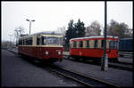 VT 187013 neben VT GHE T 1 am 27.10.1996 im Bahnhof Stiege.