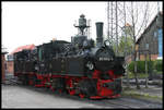 Kalt standen die beiden alten Damen der HSB am 24.4.2005 im BW Wernigerode.