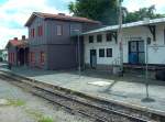 Das Bahnhofsgebude von Benneckenstein am 11.08.2008.