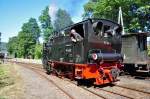 99 6101 (Leihgabe HSB) beim Umsetzen im BEG-Bf Brohl - 08.09.2012