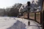 99 7237 mit P8937 in Richtung Brocken, aufgenommen am 25.01.2013.