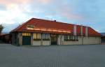 Empfangsgebäude des HSB-Bahnhofes Wernigerode am Abend des 16.10.2014.