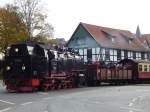 99 222 der HSB in Wernigerode am 24.10.2015