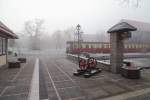 In eisigen Nebel gehüllt, präsentiert sich der Bahnhof Wernigerode am Vormittag des 13.02.2015!