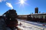 Bahnhof Brocken am Mittag des 13.02.2015.