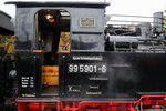 Komplette Beschilderung von Mallet 99 5901, aufgenommen am 17.10.2015 im Bahnhof Wernigerode.