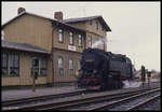 997242 rangiert am 6.3.1990 um 12.50 Uhr im Bahnhof Stiege.