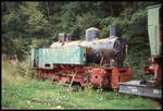 Am 19.9.1993 stand dieser Lok Torso bei der Märkischen Museums Eisenbahn in Hüinghausen.