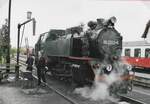 Schmalspurbahnen Dampflok 99-2323-6 Beim Wasserfassen in Kühlungsborn-West, 16.10.2008