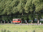 Der Borkumer  Wismarer Schienenbus  ist im September/Oktober 2023 bei der Molli in Kühlungsborn/Bad Doberan zu Gast.