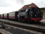 Einen Abstecher bei unseren kleinen Bahnbilderteffen in Rostock am 31.Oktober 2009 fhrte uns nach Bad Doberan wo wir gleich nach unserer Ankunft die 99 2322 abfahrbereit nach Khlungsborn