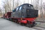 Schienenersatzverkehr von Bad Doberan nach Khlungsborn West von 01.11.2011 bis voraussichtlich 04.04.2012,Molli-Lok 99 2331-9 abgestellt im Bahnhof Heiligendamm.15.01.2012