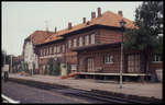 Blick auf Bahnsteig und Bahnhof Kühlungsborn West am 3.10.1991!