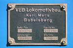 10. September 2006, In Jöhstadt steht Lok 199 008, Typ V 10 C des VEB Lokomotivbau Karl Marx Babelsberg aus dem Jahre 1962 mit 100 PS Leistung.