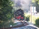 99 1715 mit Personenzug kurz nach dem Hp. Andreas-Gegentrum-Stolln, 31.08.2008