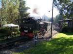 Hier verlsst 99 1715 den Bahnhof Jhstadt, 31.08.2008