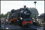 Am 3.10.1991 wurden an Lok 991782 im BW Putbus diverse Arbeiten durchgeführt. Die Lok war unter Dampf.