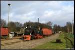 99 4652 der Rgenschen Kleinbahn am 28.11.09 im Museum in Putbus/Rgen.