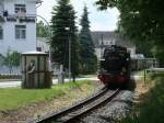 99 4801,am 09.Juni 2012,bei der Einfahrt in Baabe.