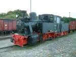 Heizerseite der Lok 99 4652 am 23.08.2006 auf dem Museumsbahnhof in Putbus/Rgen.