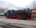 Ertappt der Zugleiter beim Schnattern mit dem Lokführer von 99 1782 :),am 24.März 2016,in Putbus.