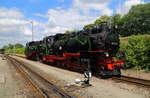 Nachdem 99 1734 und 99 1793 am 17.06.2017 den ersten Planzug, nach dem Wiederaufbau des Weißeritztalbahn-Streckenabschnittes Dippoldiswalde - Kurort Kipsdorf, in Freital-Hainsberg abgeliefert