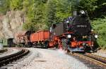 27.09.2014, 99 1762-6, GmP-Fotozug der IG Weißeritztalbahn - Bahnhof Rabenau