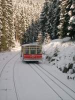 Am 27.11.2010 fuhr die Oberweibacher Bergbahn bei herrlichen Winterwetter mit ihrer Bahn.