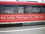 Teil 1 der Werbung fr mein Heimatbundesland,an einem Desiro (BR 642) in Erfurt.22.03.2008